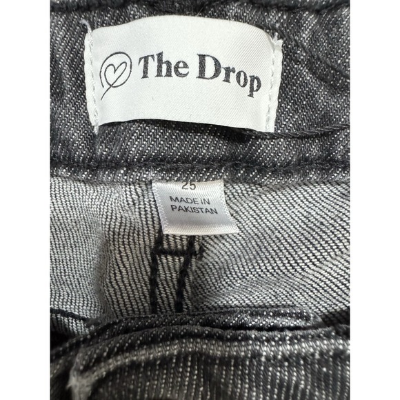 The Drop Jeans Frida Wide Leg Women's Size 25 (24x29) Stone Washed Black NWT - Picture 7 of 11